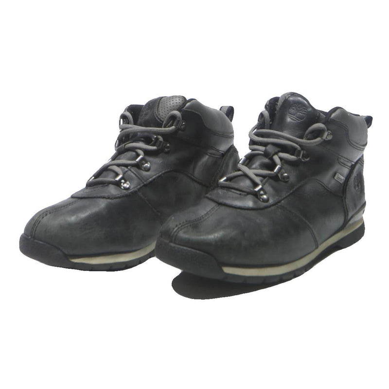 TIMBERLAND Leather Womens Ankle Boots Black UK 5.5 Casual Outdoor Lace-Up