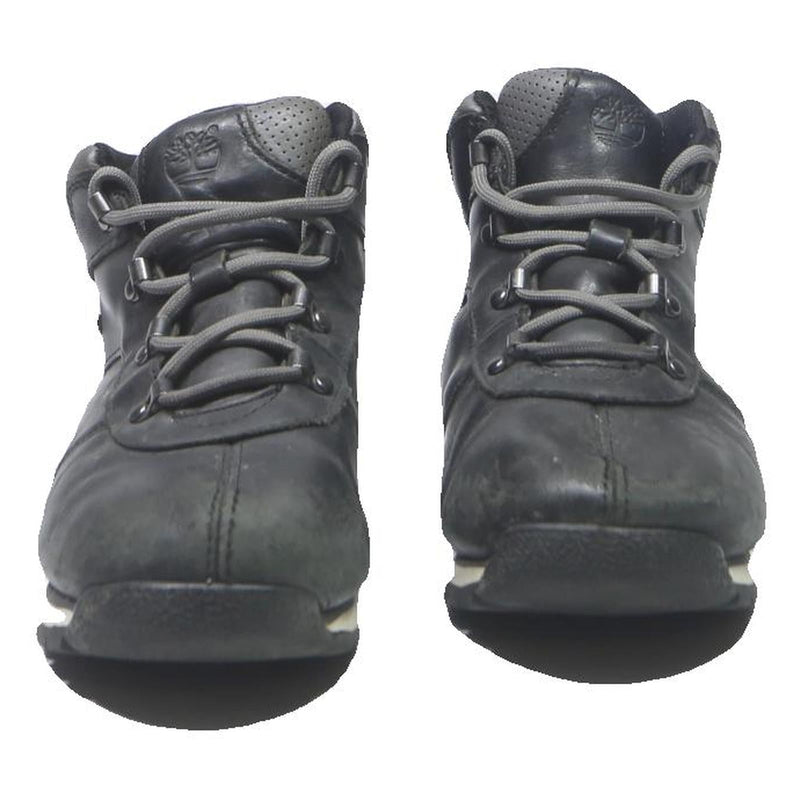 TIMBERLAND Leather Womens Ankle Boots Black UK 5.5 Casual Outdoor Lace-Up