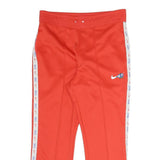 NIKE Womens Joggers Red White Logo M W31 L25 Slim Tapered Cotton Blend