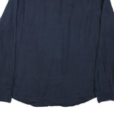 NAUTICA Mens Navy Blue Shirt M Cotton Blend Long Sleeve Casual