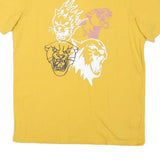PUMA Mens Yellow Graphic Print T-Shirt M Short Sleeve Crew Neck Cotton Blend