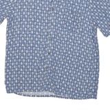 CAMPIA Mens Blue Abstract Pattern Rayon Shirt XL Casual Button Up Relaxed Fit