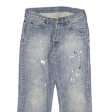 CARHARTT Mens Regular Fit Blue Denim Jeans W30 L26 Zip Closure Casual Wear
