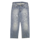 CARHARTT Mens Regular Fit Blue Denim Jeans W30 L26 Zip Closure Casual Wear