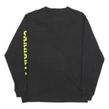 CARHARTT Mens Black S Long Sleeve Crew Neck Logo Print T-Shirt Pocket