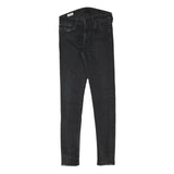 LEVI'S Mens Black Slim Skinny Denim Dark Jeans W28 L31 Zip Cotton Blend