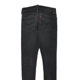 LEVI'S Mens Black Slim Skinny Denim Dark Jeans W28 L31 Zip Cotton Blend