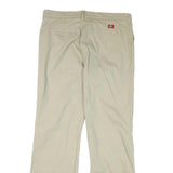 DICKIES Womens Regular Fit Beige Cotton Blend Zip Trousers W34 L31 Workwear