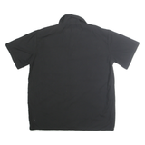 DICKIES Mens Black Cotton Blend Shirt M Workwear Short Sleeve Button Up
