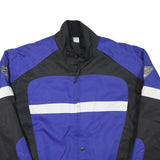CHOKO Mens Blue & Black Protective Motorcycle Jacket L Polyester Blend Zip
