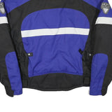 CHOKO Mens Blue & Black Protective Motorcycle Jacket L Polyester Blend Zip
