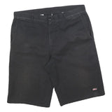 DICKIES Mens Shorts Black Casual L W36 Workwear Cotton Blend Classic Fit