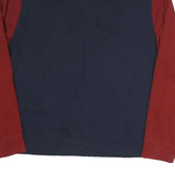 NAUTICA Mens Red & Blue Quarter Zip L Sweatshirt Cotton Blend Pullover Casual