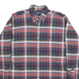 RALPH LAUREN Mens Blue Green Red Checked Shirt L Classic Button-Down Cotton