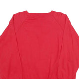 HANES Womens Red Cotton Blend Crew Neck 2XL Sweatshirt Lace Detail Pullover