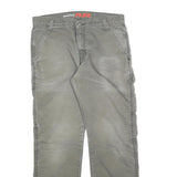 DICKIES Mens Jeans Grey Regular Straight Denim W32 L30 Casual Workwear Zip