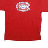 REEBOK Mens Red Montreal Canadiens NHL Graphic T-Shirt XL Short Sleeve Crew Neck