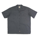 DICKIES Mens Grey Work Shirt XL Polyester Blend Utility Button Front