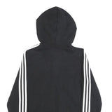 ADIDAS Womens Black Full Zip Hoodie S Cotton Blend Casual Sportswear