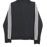 ADIDAS Womens Black Full Zip Hoodie S Cotton Blend Casual Sportswear