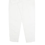 ROSALINI Womens Cotton Blend White Relaxed Tapered Trousers W29 L29 Stylish