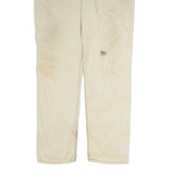 CARHARTT Mens Cotton Beige Relaxed Straight Trousers W40 L32 Workwear Zip