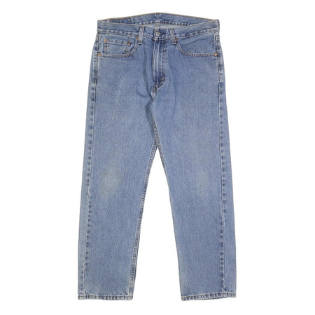 LEVI'S 505 Mens Jeans Blue Regular Straight Denim Medium W32 L29 Classic Fit Zip