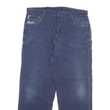 CARHARTT Mens Cotton Blend Blue Relaxed Straight Trousers W40 L34 Workwear