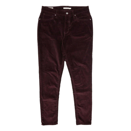 LEVI'S Womens Corduroy Dark Brown Slim Skinny Trousers W31 L30 Stylish Comfort