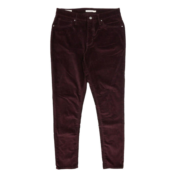 LEVI'S Womens Corduroy Dark Brown Slim Skinny Trousers W31 L30 Stylish Comfort