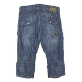 G-STAR Mens Blue Denim Casual Shorts M W34 Stylish Cotton Blend Comfortable