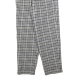 AMILLE Womens Wool Check Regular Leg Trousers W25 L26 Classic Pattern Zip