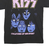 KISS Mens Black Kiss Creatures Of The Night Graphic T-Shirt S Short Sleeve Crew