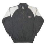 ACTIVE Mens Grey & White Future System 1/4 Zip XL Cotton Blend Sweatshirt