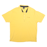 TOMMY JEANS Mens Yellow Polo Shirt XL Cotton Blend Short Sleeve Plain Casual