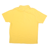 TOMMY JEANS Mens Yellow Polo Shirt XL Cotton Blend Short Sleeve Plain Casual
