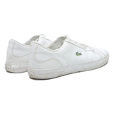 LACOSTE Carnaby Evo Womens Leather Low Top Trainers White UK 5 Casual Comfort