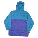 COLUMBIA Mens Blue & Purple Outdoor Jacket L Nylon Zip Hooded Plain Lightweight