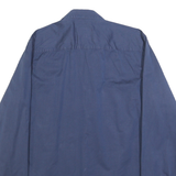 HUGO Mens Blue Cotton Shirt S Smart Casual Long Sleeve Button Collar