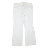 DKNY Womens White Relaxed Flared Denim Cotton Blend Light Wash Jeans W36 L31