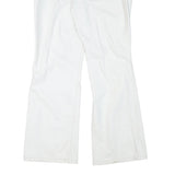 DKNY Womens White Relaxed Flared Denim Cotton Blend Light Wash Jeans W36 L31