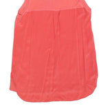 PAUL SMITH Womens Coral Pink Sleeveless Top Round Neck Silk Blend M Elegant