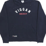 RUSSELL ATHLETIC Mens Navy Blue Viggan Hockey Pullover Hoodie S Est. 1930