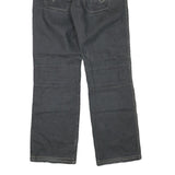 Womens Regular Fit Black Denim Jeans W32 L32 Cotton Blend Zip Pockets Casual