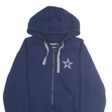 FANATIC Mens Navy Blue Cotton Blend Full Zip Hoodie L Star Logo Dallas