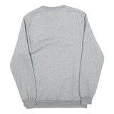PUMA Mens Grey S Cotton Blend Crew Neck Sweatshirt Logo Casual Pullover