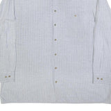 JUPITER Mens Grey Pinstripe Shirt XL Cotton Blend Classic Button Shirt