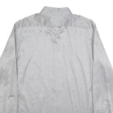 BOSS HUGO BOSS Mens Grey Cotton Shirt M Formal Long Sleeve Button Collar