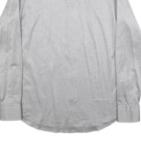 BOSS HUGO BOSS Mens Grey Cotton Shirt M Formal Long Sleeve Button Collar