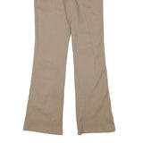 GIANNI BINI Womens Cotton Blend Beige Regular Bootcut Trousers W28 L32 Belted